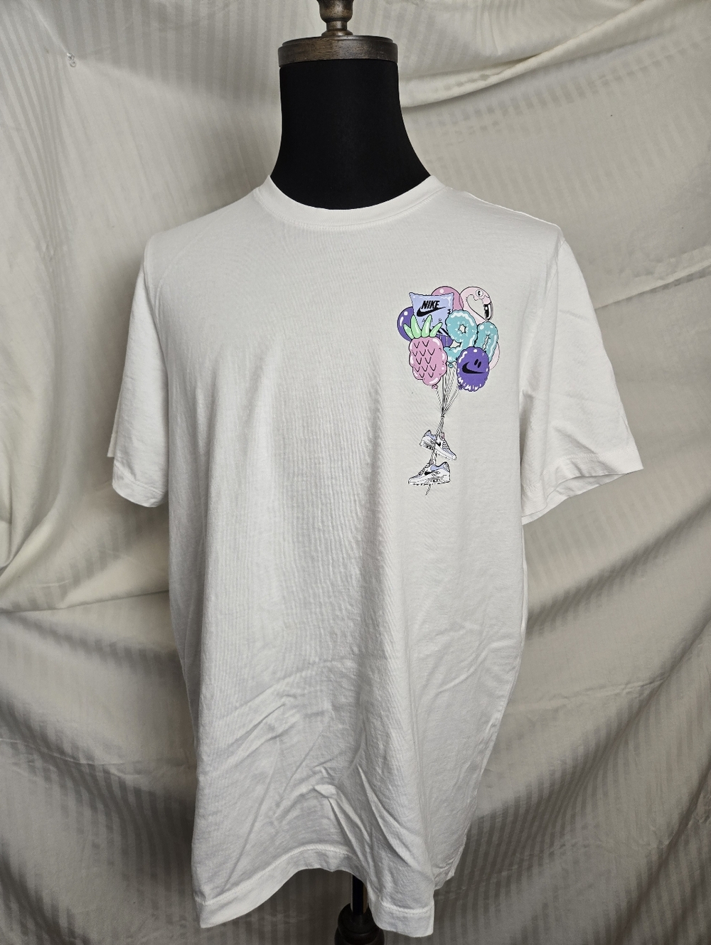 Nike White Graphic Balloon Logo Tee   TM